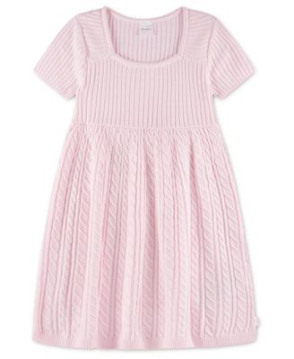 Girls' 5-16 Short-Sleeve Babydoll Short-Sleeve Sweater Dress