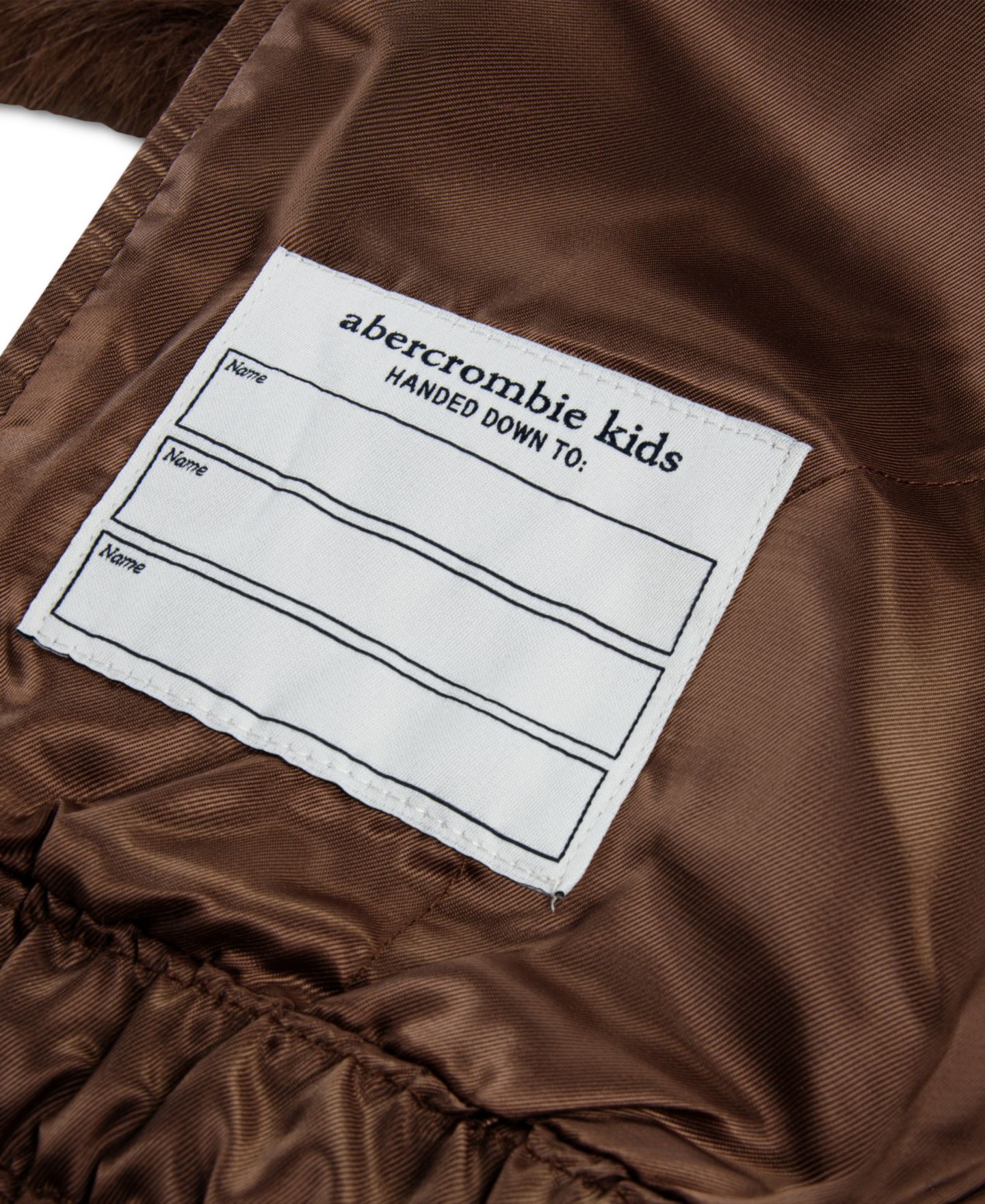 Куртка abercrombie kids Tipped Faux Fur Full-Zip Jacket для девочек, цвет: Brownie — фото 3