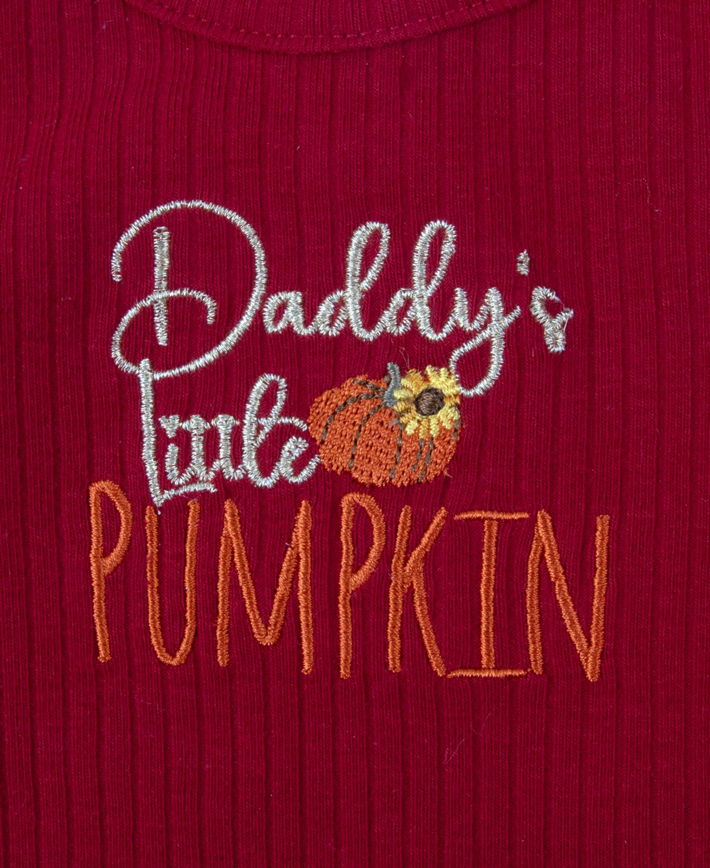 Детский комплект Baby Essentials Daddy's Little Pumpkin: боди, леггинсы, повязка и носки, цвет: Красный — фото 2