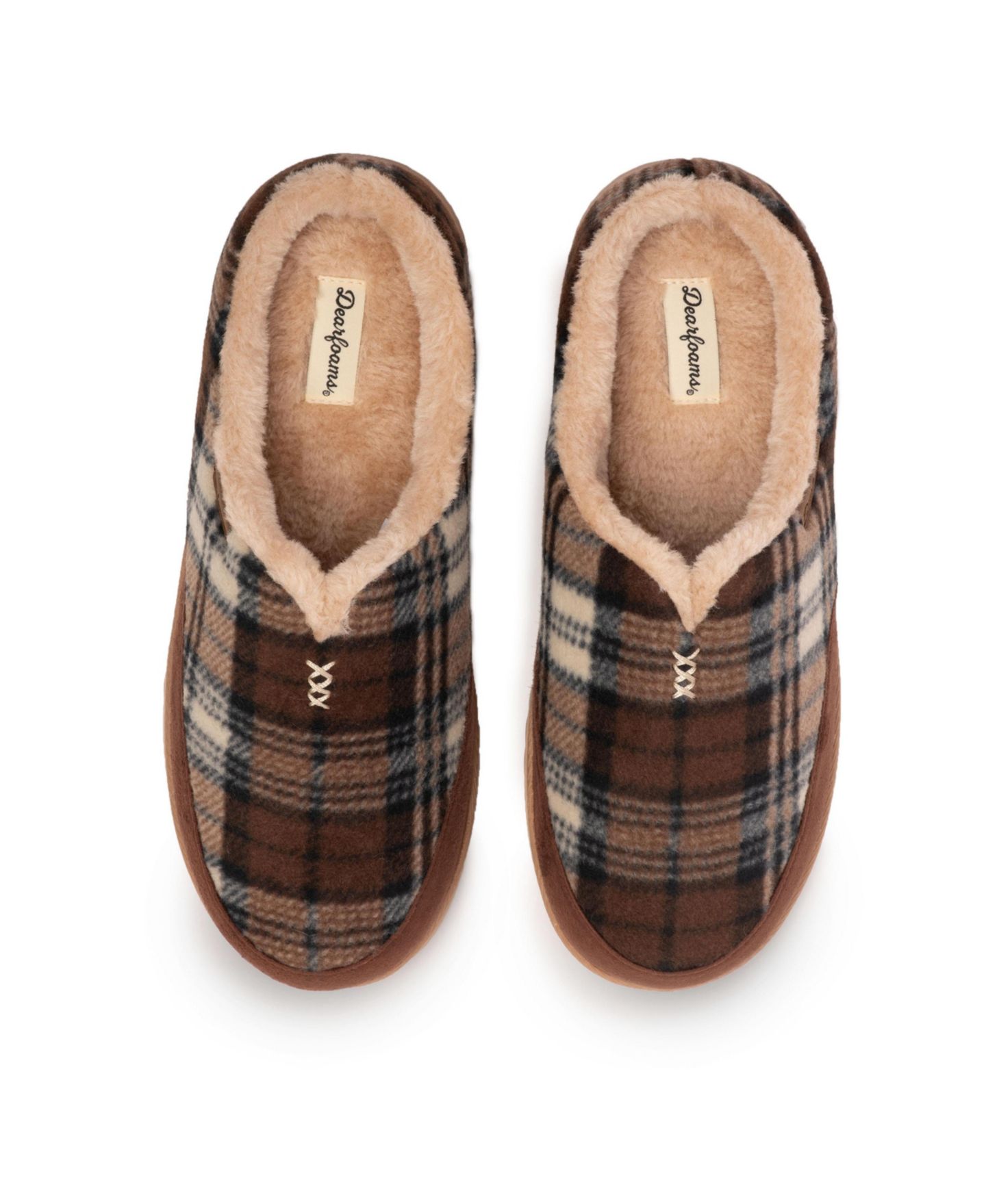 Мужские сабо Dearfoams Aldan Clog Slippers, цвет: Коричневый — фото 6