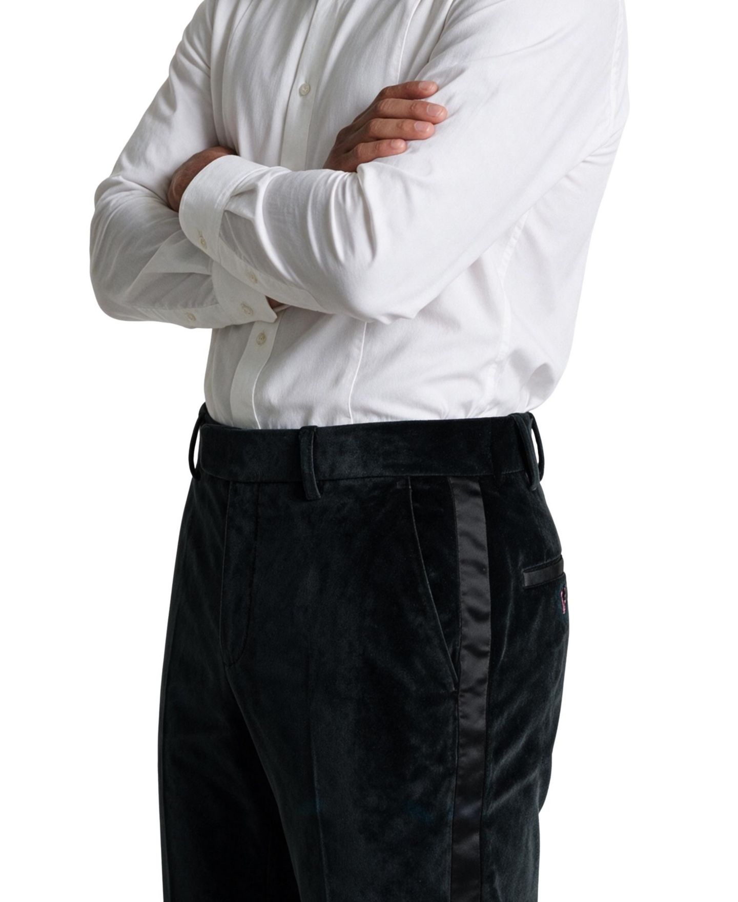 Мужские брюки Twisted Tailor Stallone Slim-Fit Velvet Tux Trouser, цвет: Чёрный — фото 4