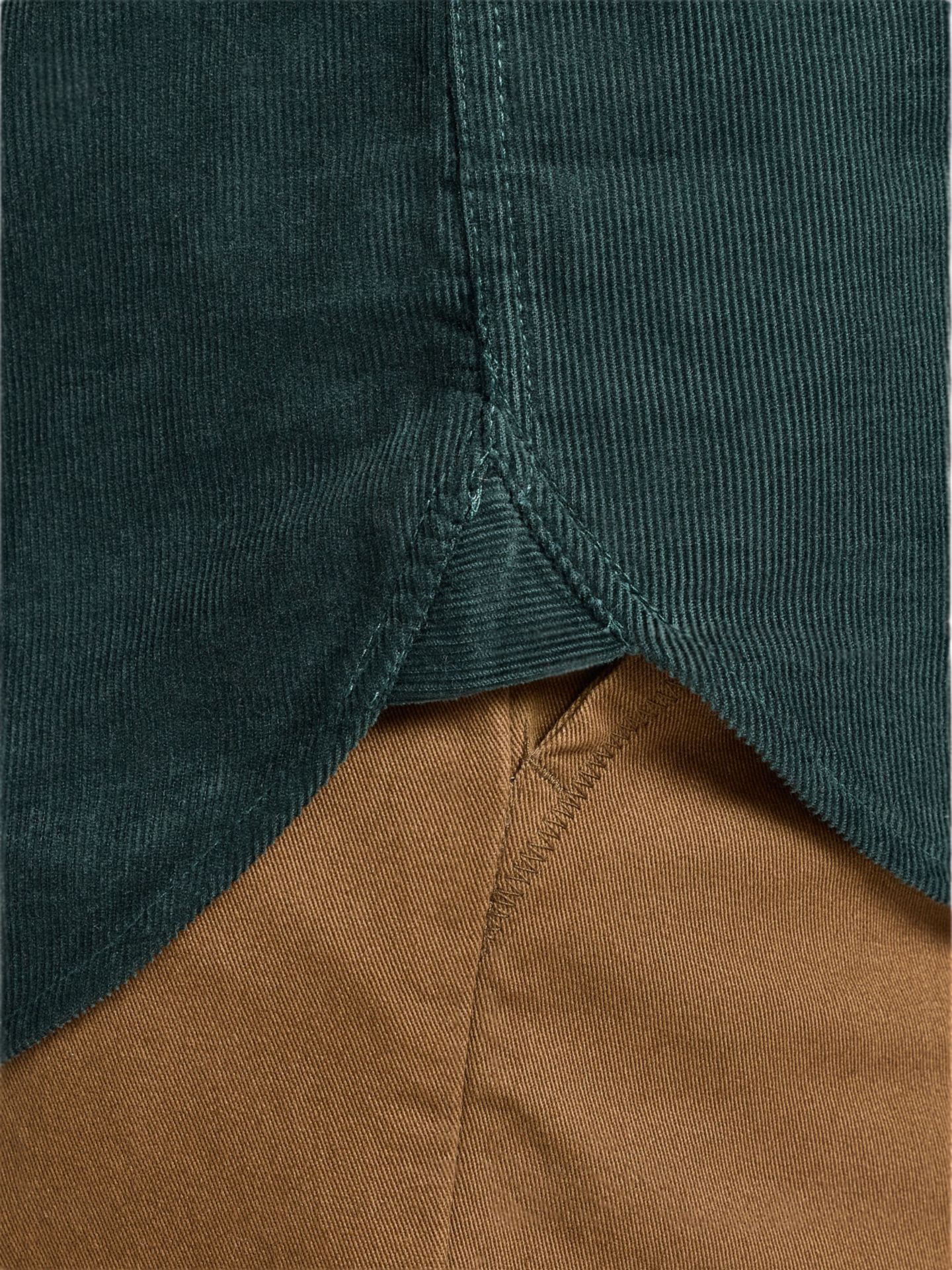 Мужская рубашка Raging Bull Big & Tall Long-Sleeve Soft-Needle Corduroy, цвет: Тёмно-зелёный — фото 8