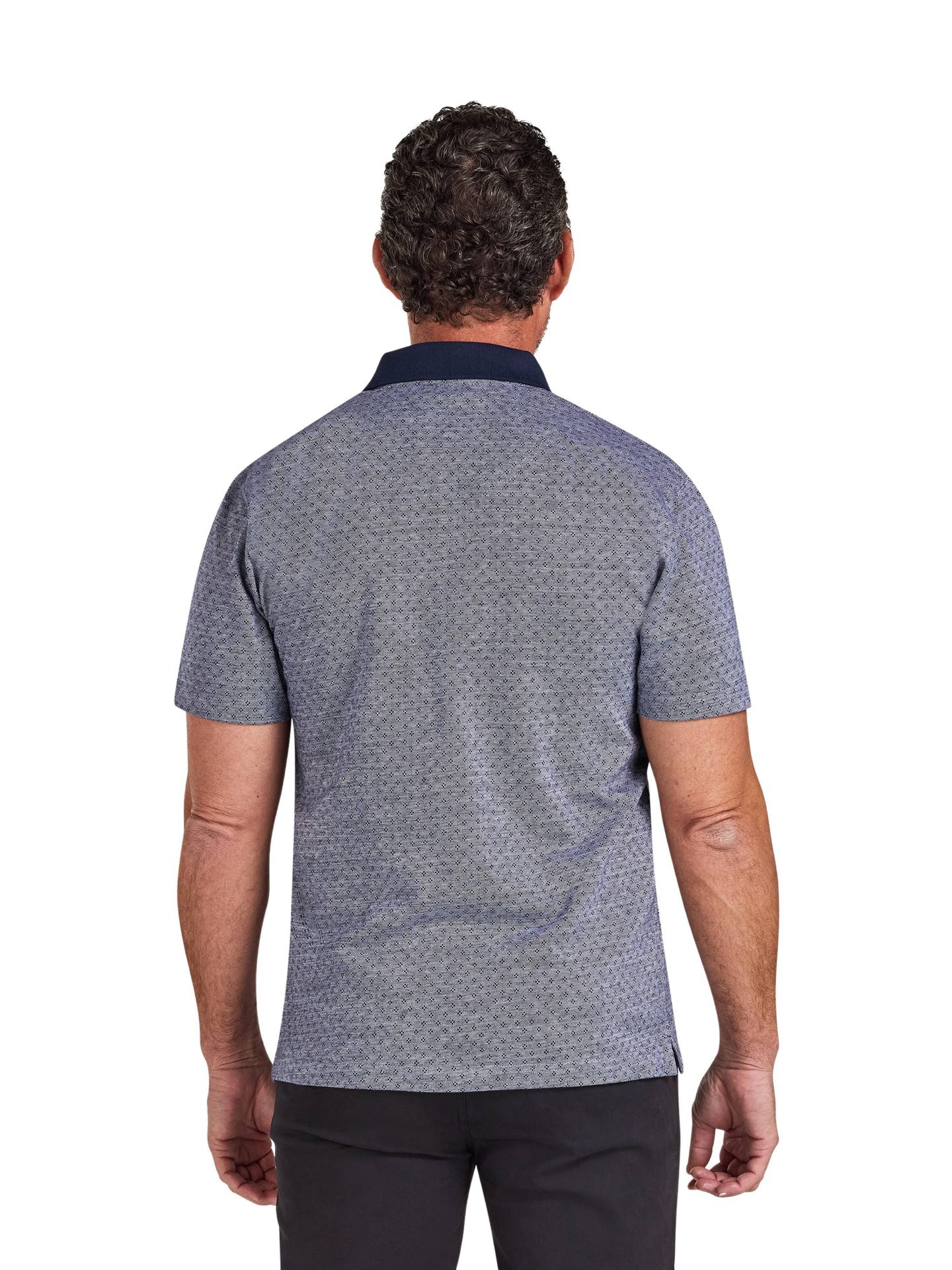 Мужское поло Raging Bull Big & Tall Short-Sleeve Dobby Jersey Polo Shirt, цвет: Тёмно-синий — фото 3