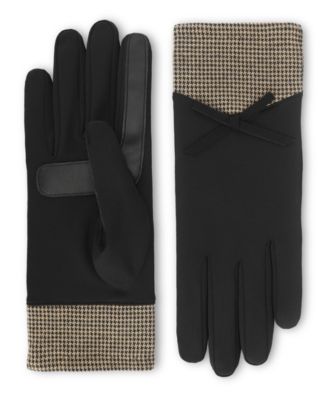 Houndstooth Cuff Spandex Gloves