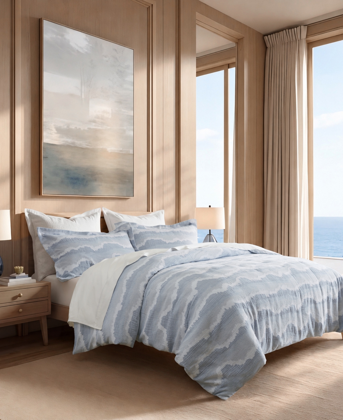 Harbor House Ocean Wave Cotton 3-Piece Duvet Cover Set