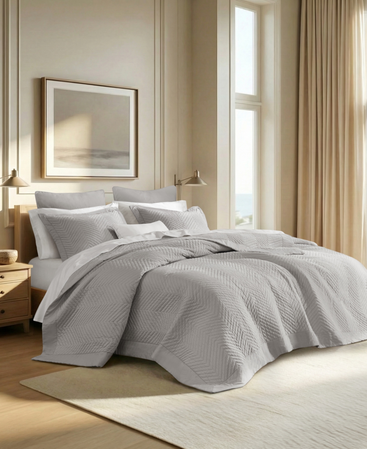 Harbor House Liam Hotel Cotton Sateen 3-Piece Quilt Set