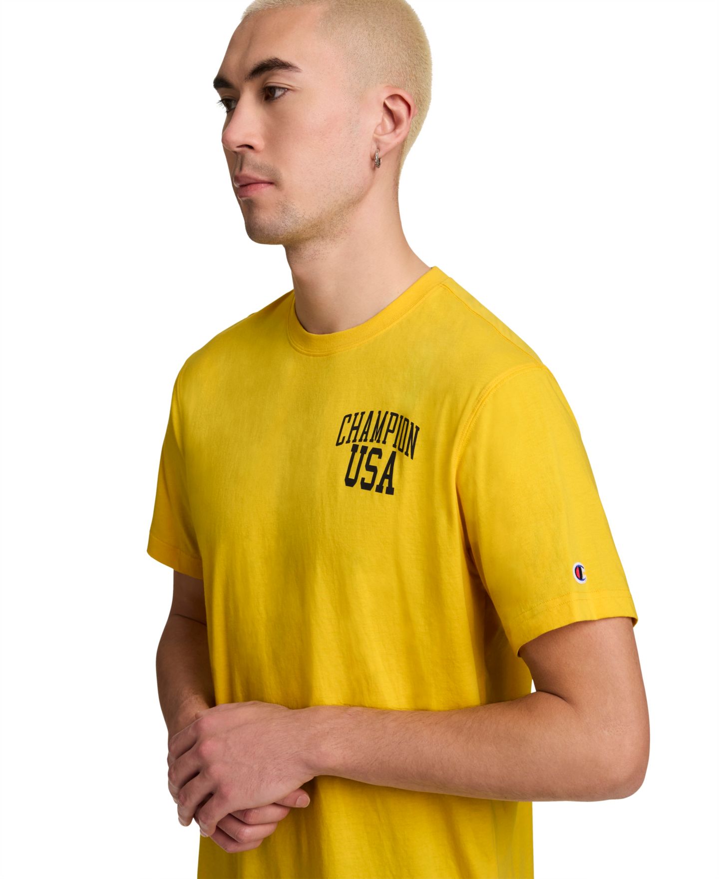 Мужская футболка Champion Regular-Fit USA, цвет: Золотой — фото 3