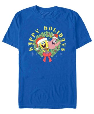 Men's SpongeBob Holiday Wreath Joy T-Shirt