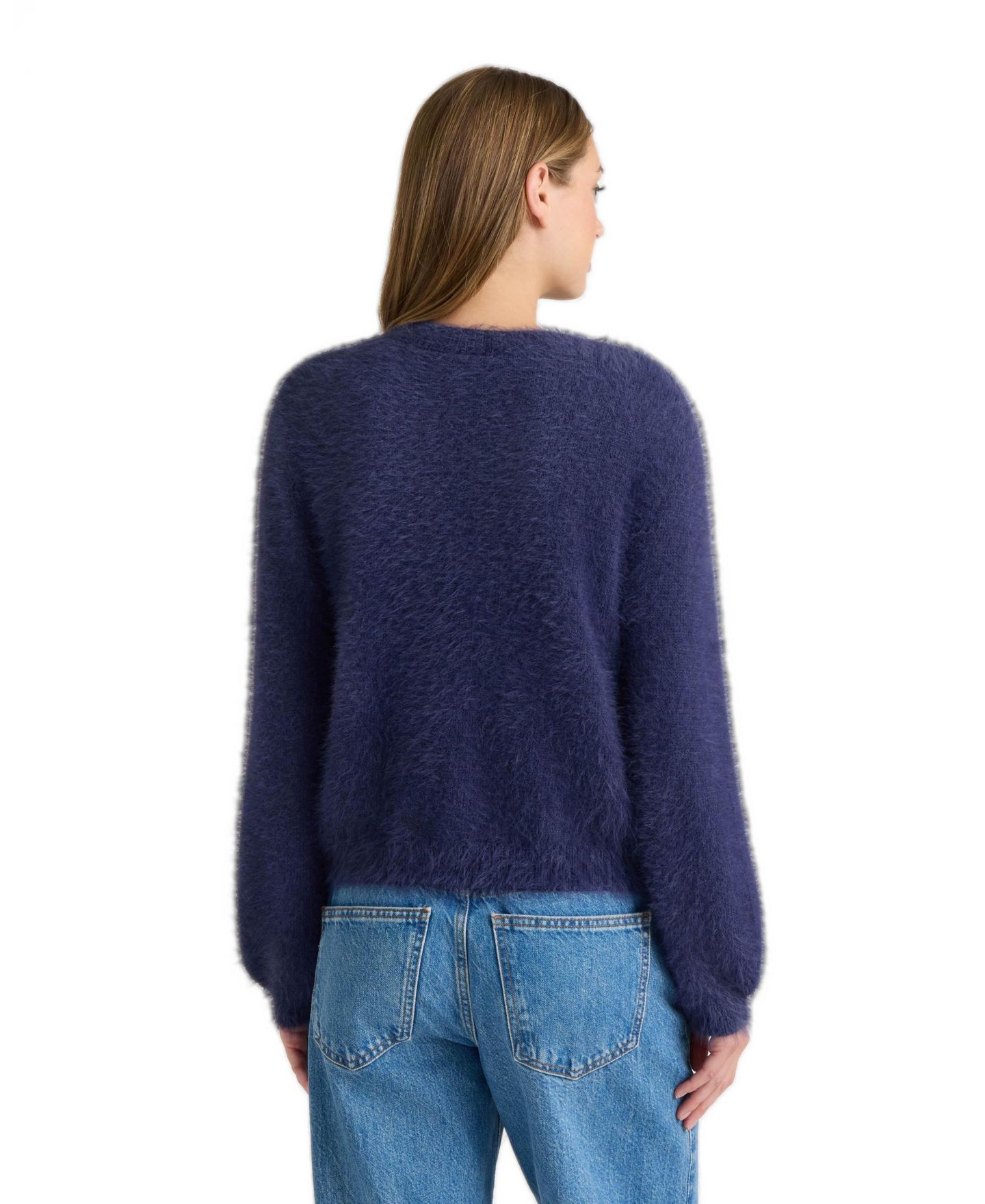 Женский кардиган NVLT Cherry Long-Sleeve Crew-Neck, цвет: Джинсовый синий — фото 2
