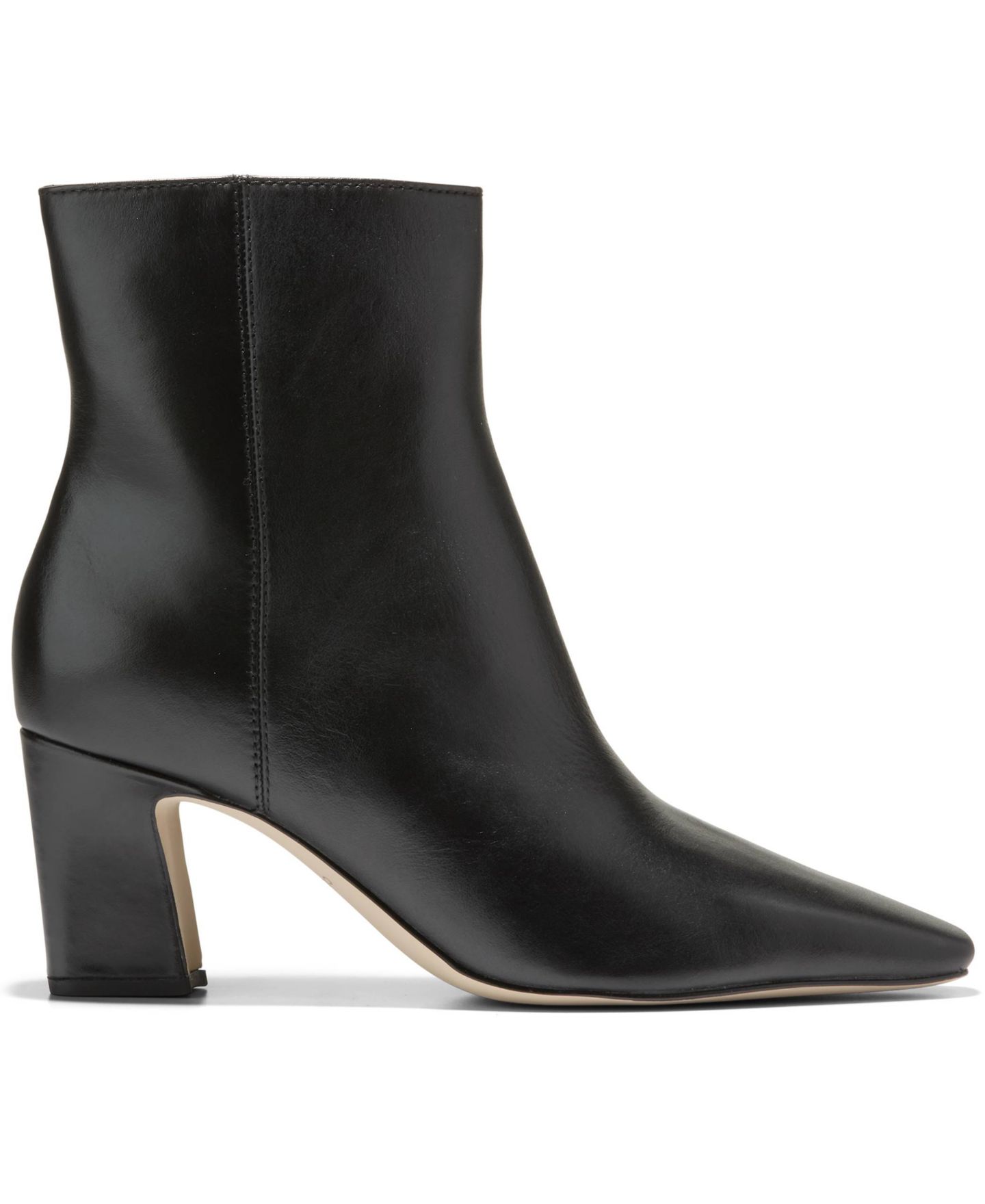 Женские ботинки Cole Haan Blanche Snip Toe Zipper Booties, цвет: Чёрный кожаный — фото 2