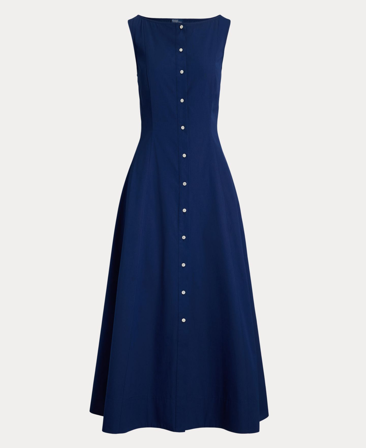 Женское платье Polo Ralph Lauren Fit-and-Flare Boat Neck Midi, цвет: Королевский синий — фото 2