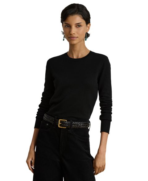 Женский свитер Lauren Ralph Lauren Long-Sleeve Crewneck, цвет: Чёрный