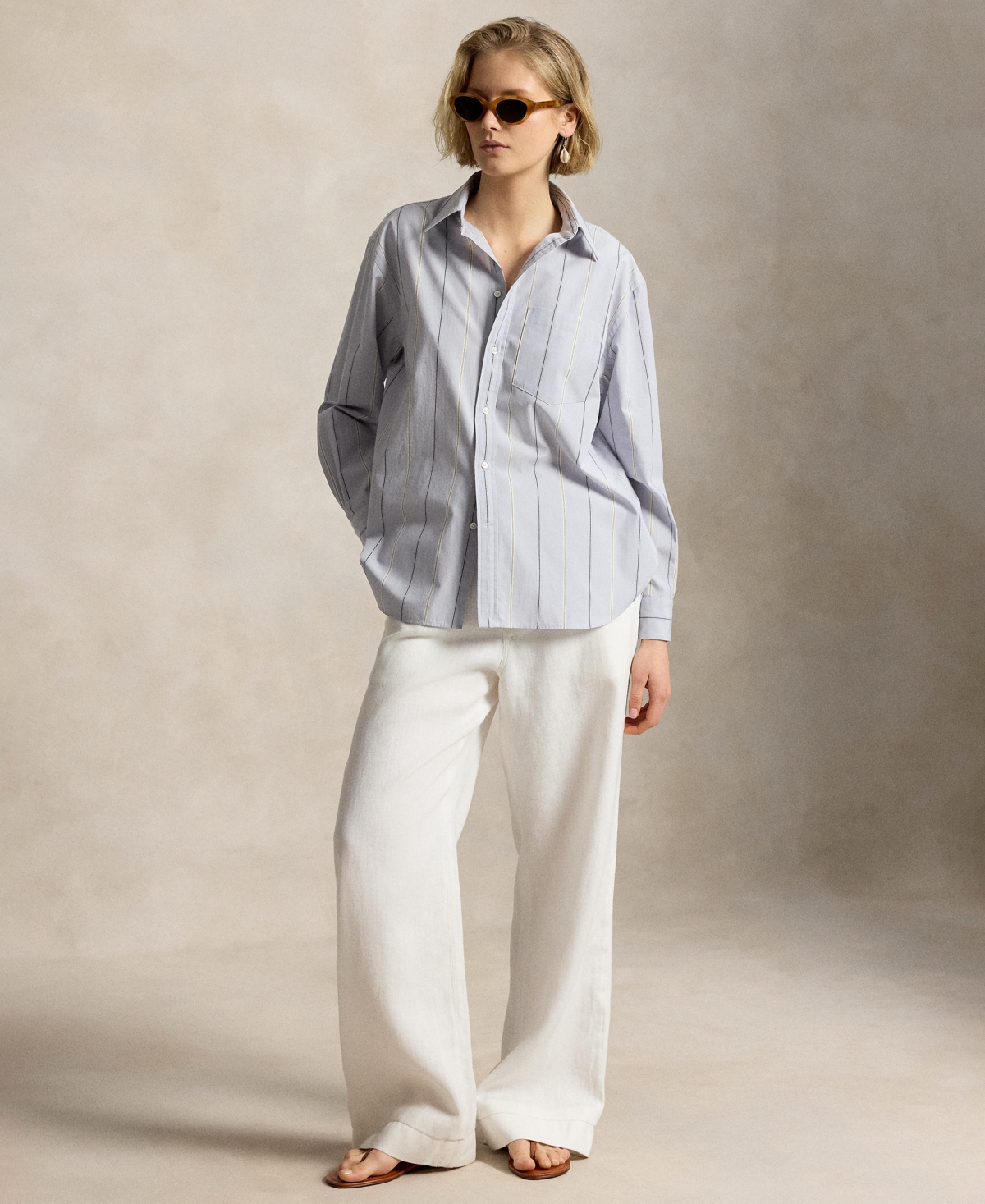 Polo Ralph Lauren Women's Oversize-Fit Striped Cotton Shirt