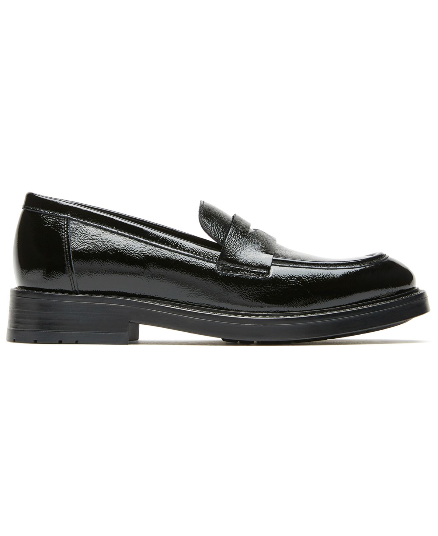 Женские туфли La Canadienne Wells City Dry Crinkle Patent Penny Slip-On, цвет: Чёрный — фото 2