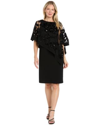 Women's Short-Sleeve Scoop-Neck Floral Dress