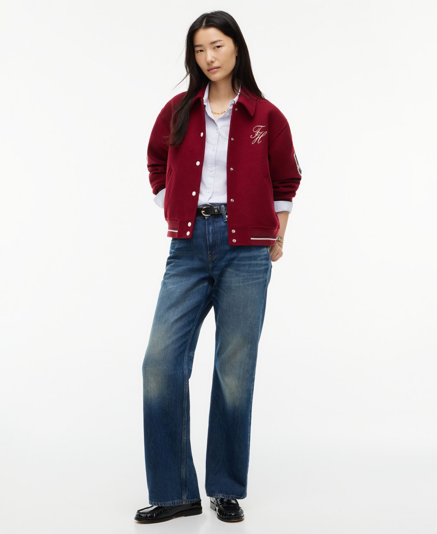 Женская куртка Tommy Hilfiger Varsity Bomber Lightweight, цвет: Dark Magma — фото 2