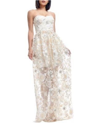 Women's Audrina Floral Strapless Gown