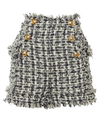 Women's Tweed Frayed Hem Shorts