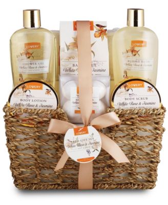  Rose and Jasmine Bath and Body Home Spa Set, 11 Piece