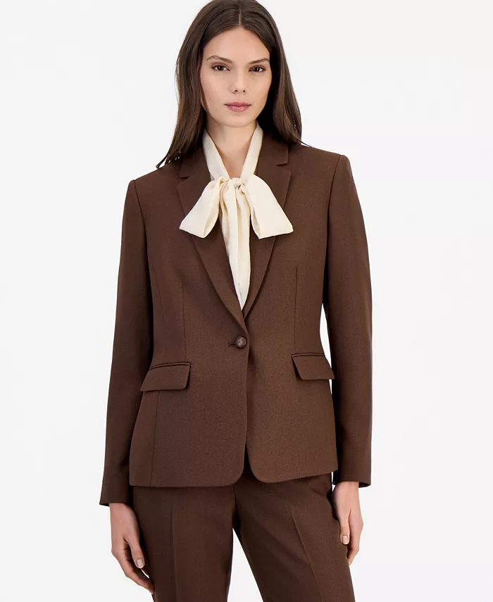 Women's Shoulder-Padded Peak-Lapel Blazer - thumbnail 5