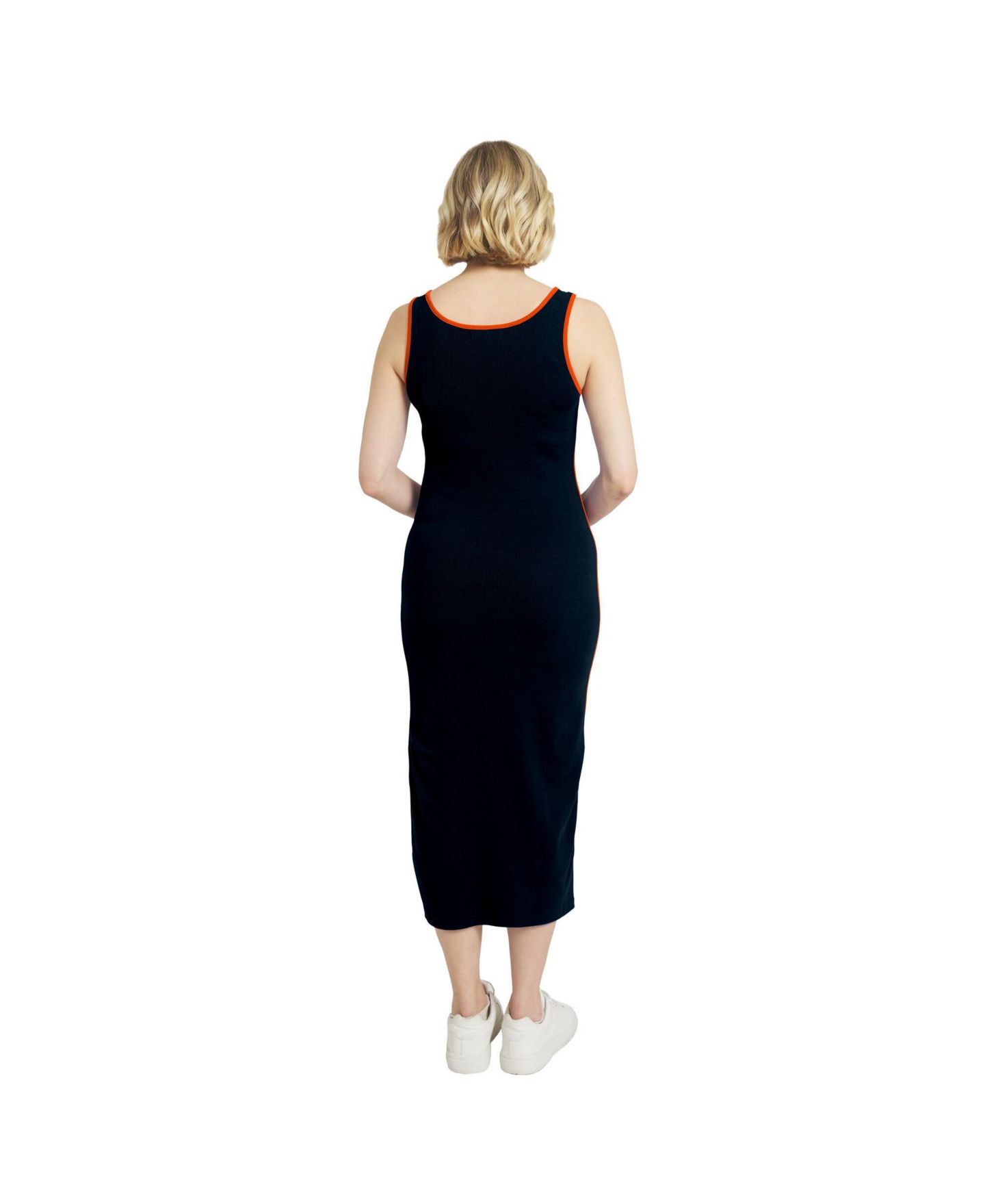Женское платье WEAR by Erin Andrews Navy Chicago Bears Ribbed Tank Dress — фото 4
