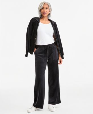 Women's Wide-Leg Velour Lounge Pants