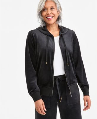 Women's Velour Zip-Up Hoodie