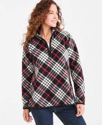 Women's Quarter-Zip Mock-Neck Fleece Sweatshirt