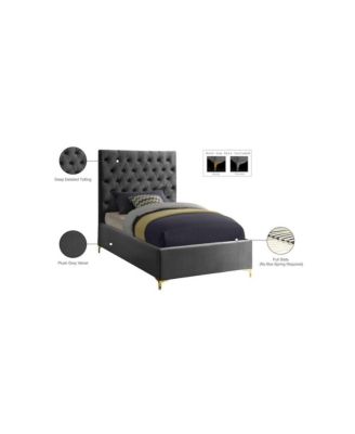 Cruz Velvet Twin Bed
