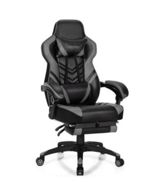 Adjustable Gaming Chair with Footrest and Lumbar Cushion for Office