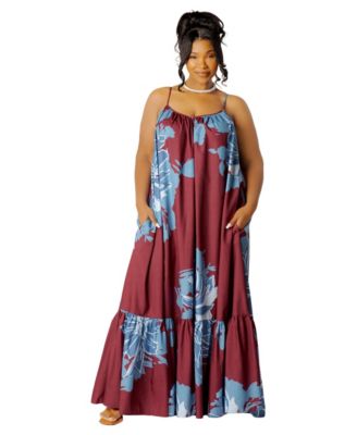 Women's Floral Voluminous Maxi Dress