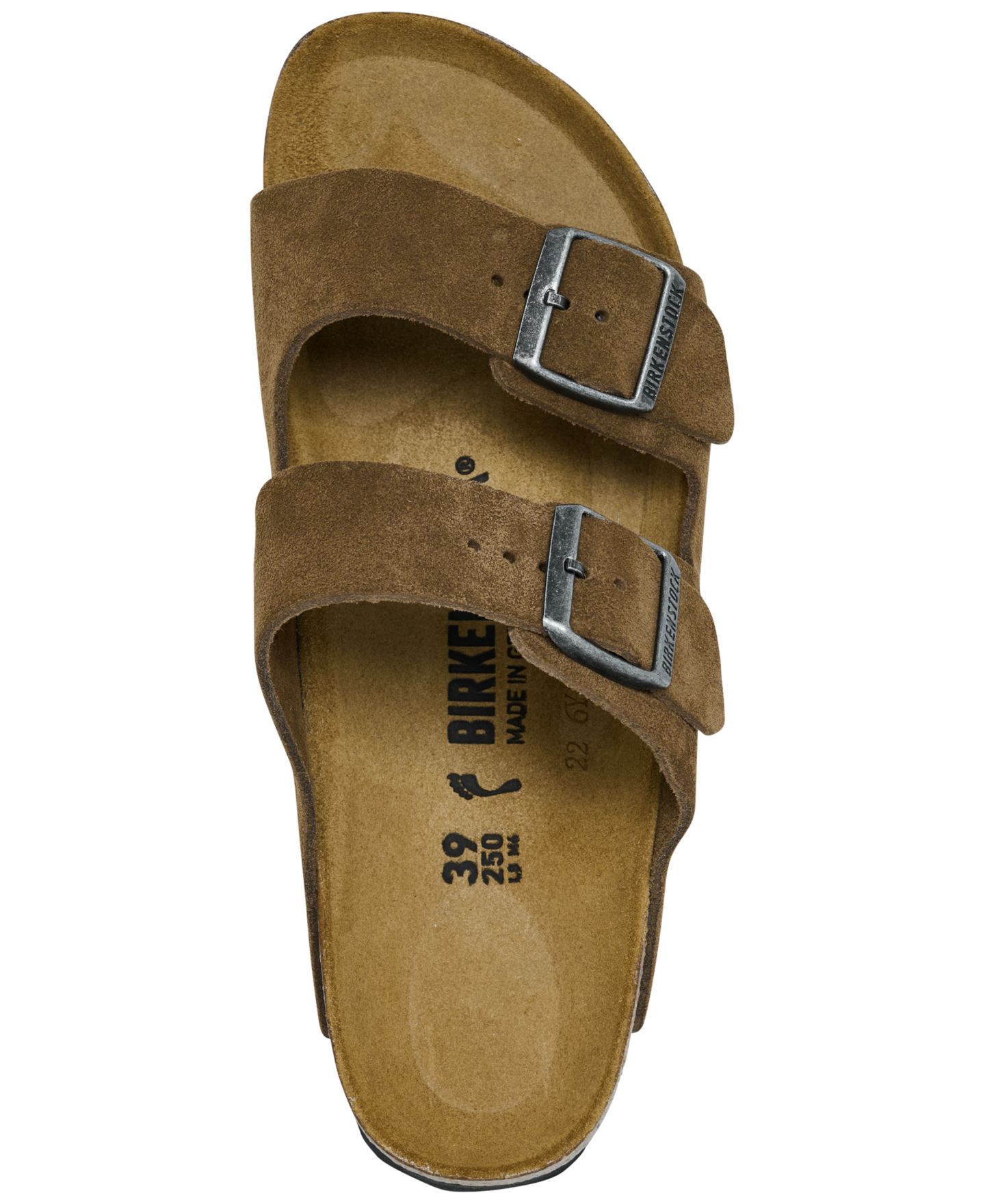 Женские сандалии Birkenstock Arizona Original Footbed Suede, цвет: Тёмный чайный — фото 5