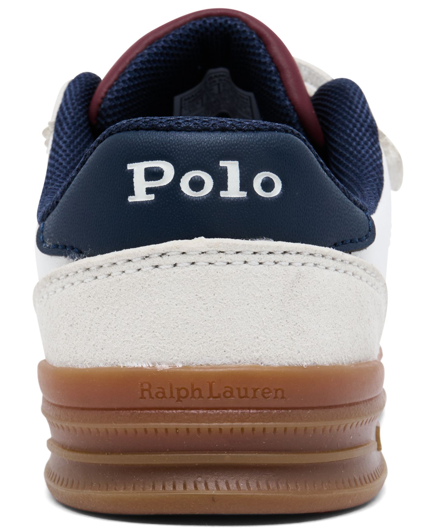 Детские кеды Polo Ralph Lauren Hollis EZ на резинках, Finish Line, цвет: Белый / Серебристый — фото 4