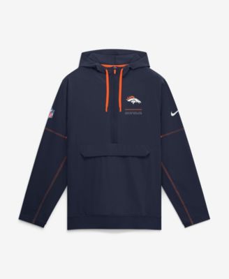 Men's Denver Broncos Sideline Anorak Half-Zip Hoodie