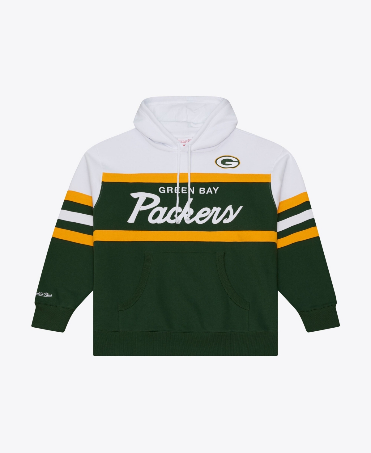 Mitchell & Ness Men's Green Bay Packers Head Coach Fleece Embroidered Hoodie - Green