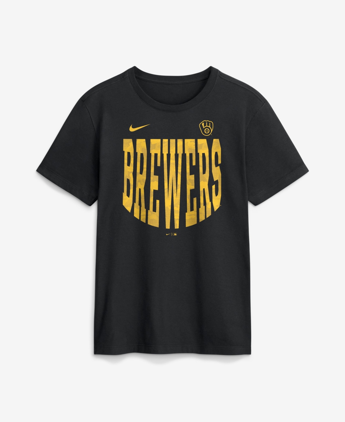 Nike Men's Milwaukee Brewers Velocity Camo-Print Jersey T-Shirt