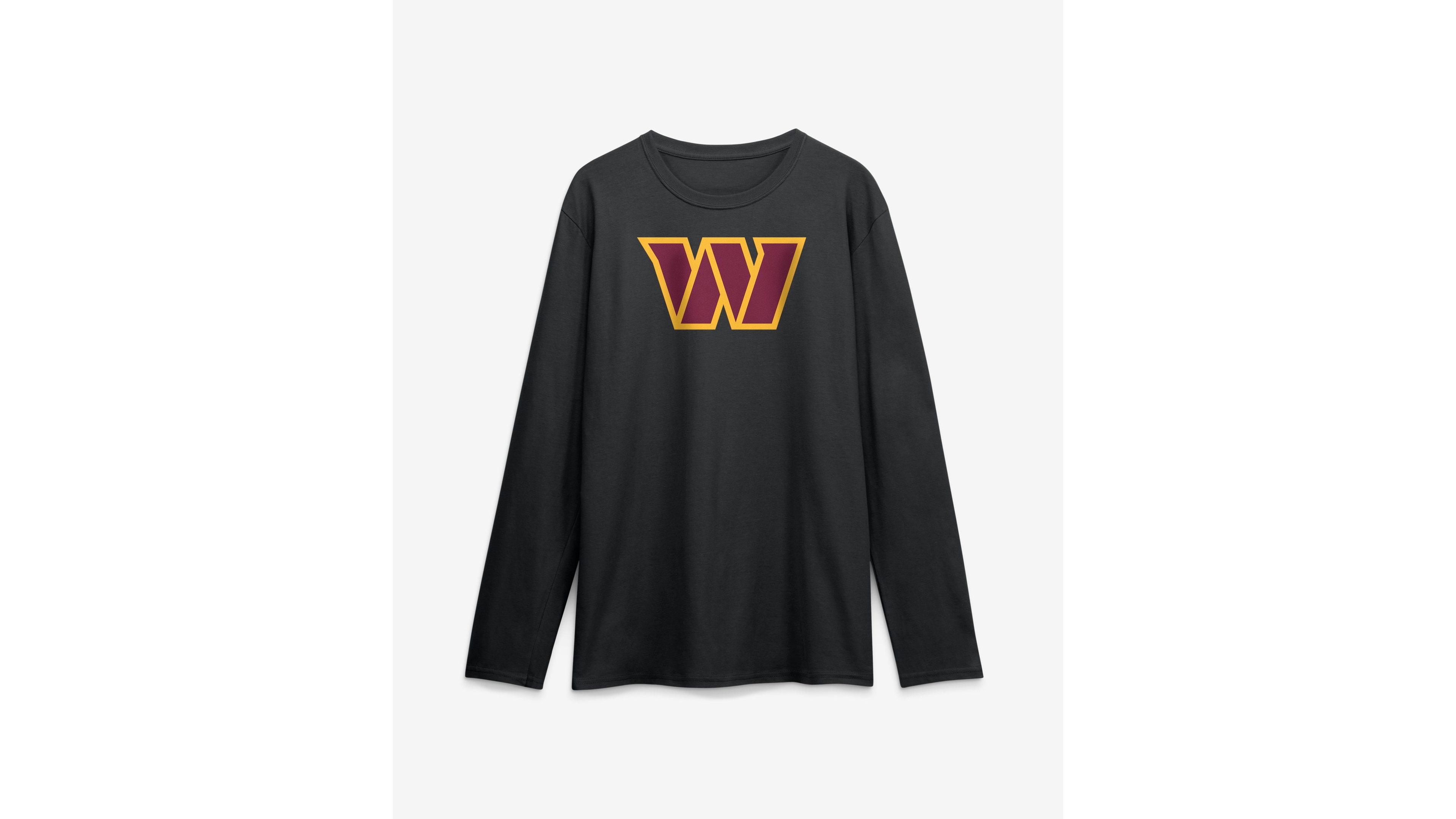 Logo Athletic Men's Washington Commanders Primary Long-Sleeve Crewneck Classic-Fit T-Shirt
