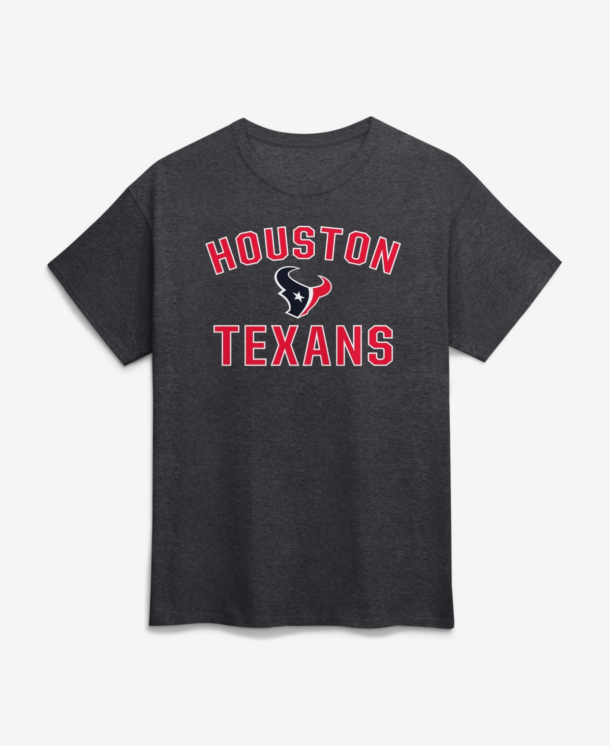 Logo Athletic Men's Houston Texans Victory Arch Crewneck Screen-Printed Classic-Fit T-Shirt - Charcoal