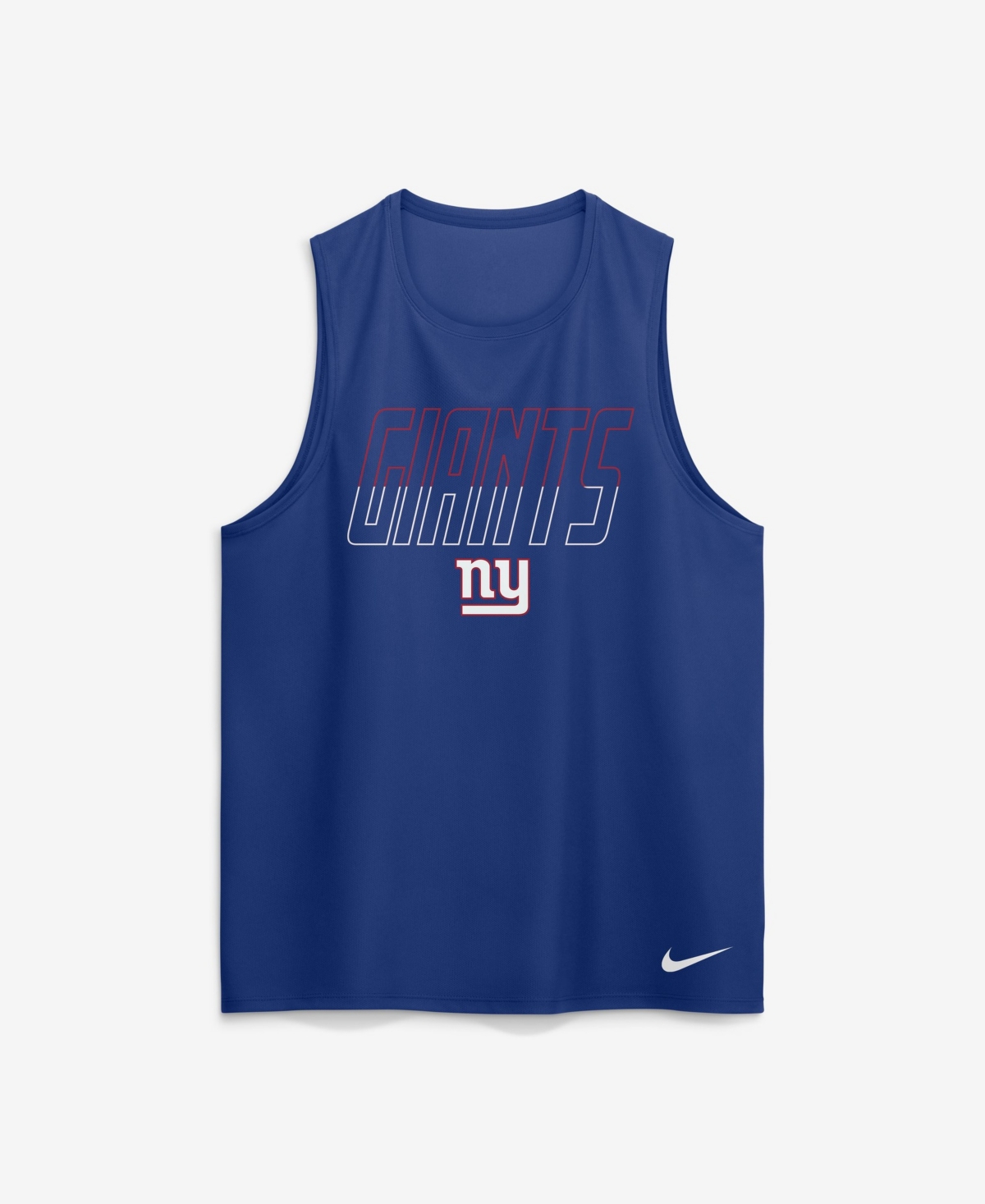 Nike Men's New York Giants Kickoff Miler Dri-fit Sleeveless Tank Top