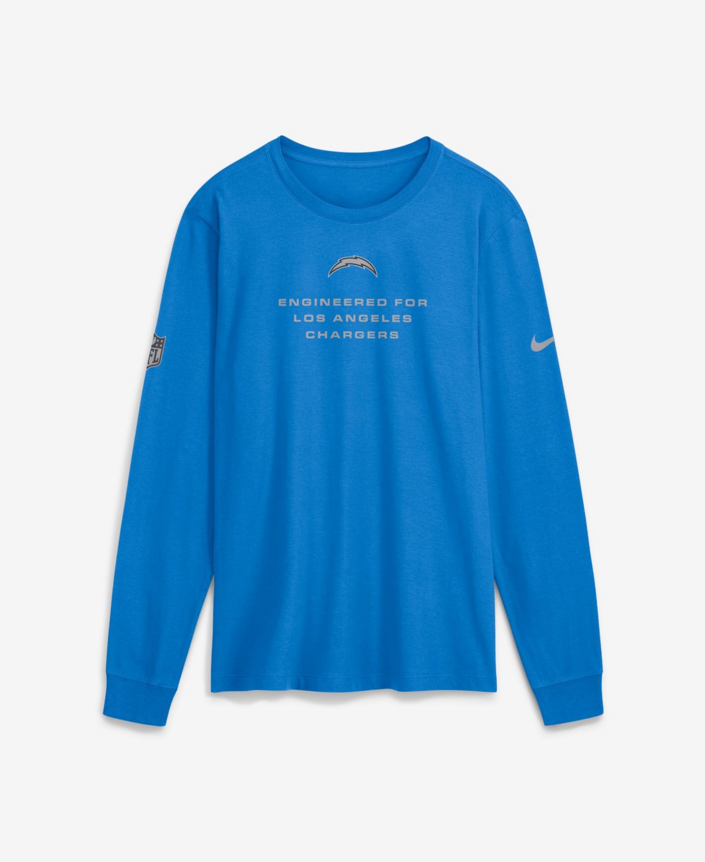 Мужская футболка Nike Los Angeles Chargers Sideline Bold Arch Star Dri-FIT Long Sleeve — фото 1