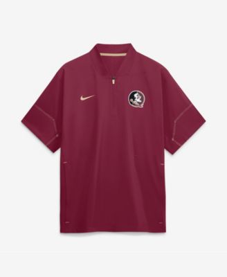 Men's Florida State Seminoles Sideline Coach Quarter-Zip Short Sleeve Jacket