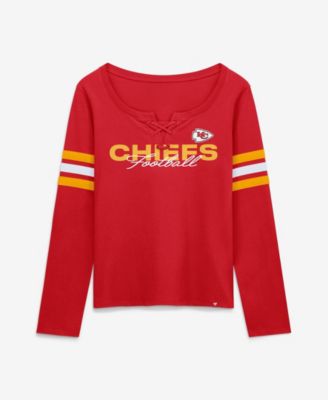 Women's Kansas City Chiefs Team First Coverage Scheme Lace-up Long-Sleeve T-Shirt