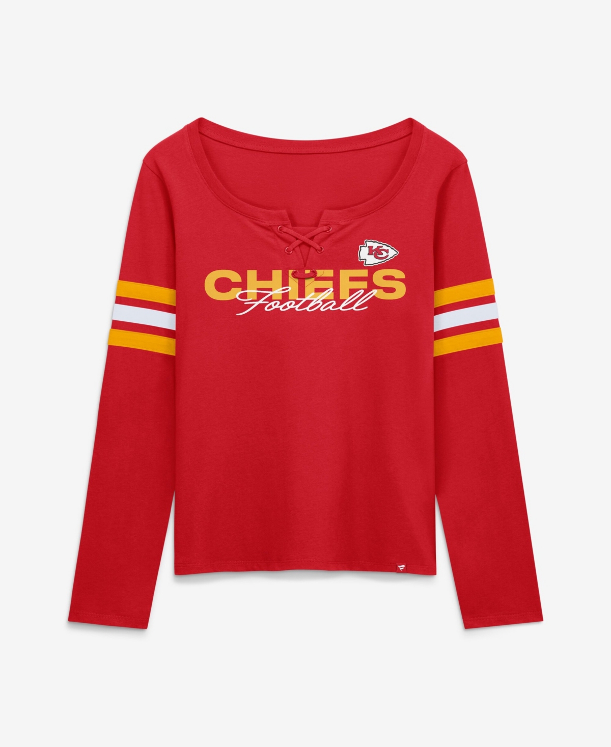 Fanatics Women's Kansas City Chiefs Team First Coverage Scheme Lace-up Long-Sleeve T-Shirt - Red