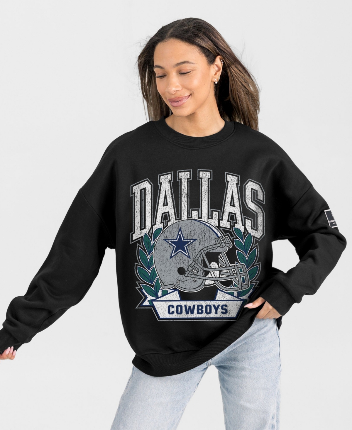 Gameday Couture Women's Dallas Cowboys Victory Lane Oversized Crewneck Fleece Sweatshirt
