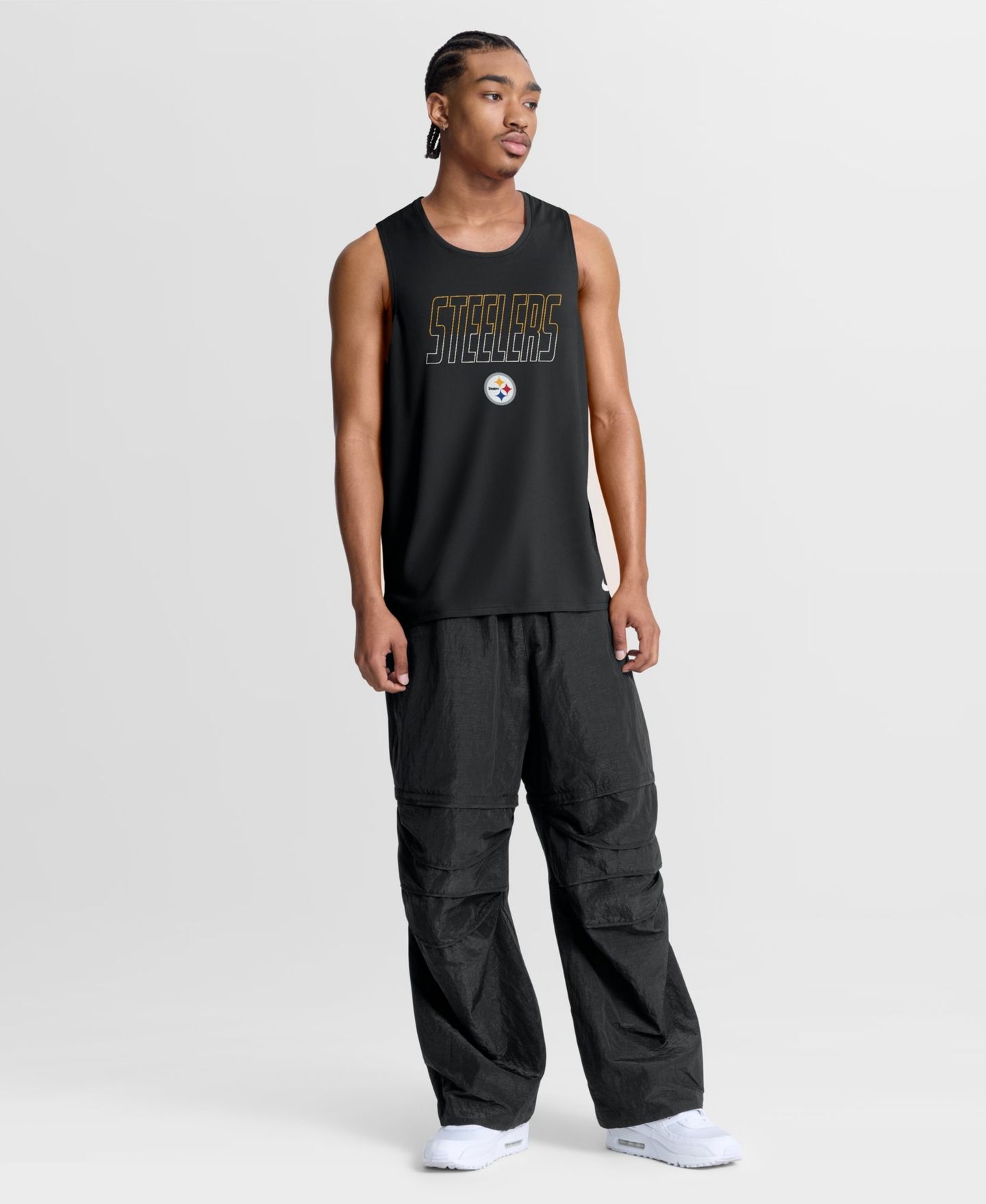 Мужской топ Nike Pittsburgh Steelers Kickoff Miler Sleeveless Dri-FIT — фото 4