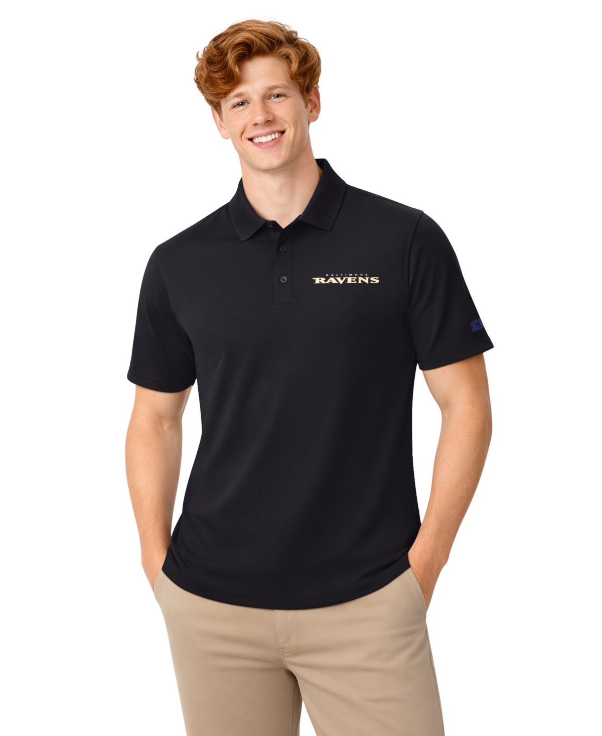 Starter Men's 2-Piece Baltimore Ravens Short-Sleeve Polo Shirt Set
