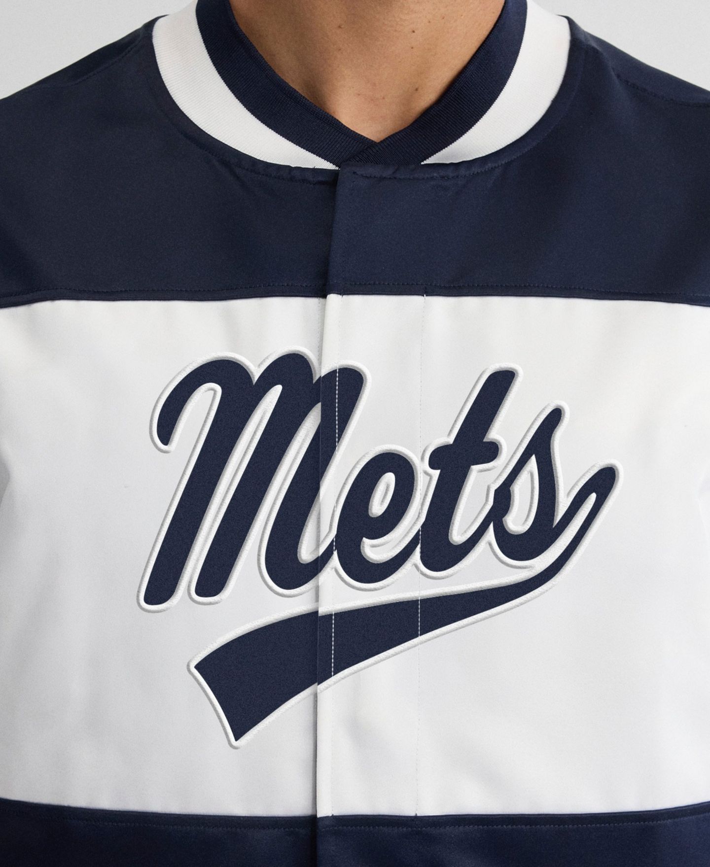 Мужская куртка Fanatics New York Mets Iconic Satin Boxy-Cropped — фото 9