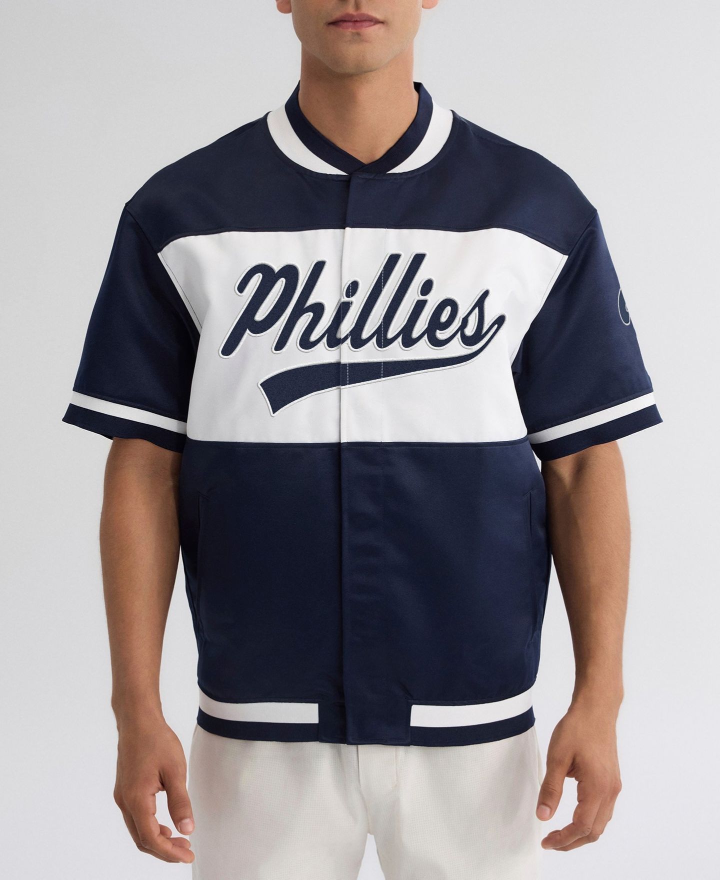 Мужская куртка Fanatics Philadelphia Phillies Iconic Satin Warm-Up — фото 6