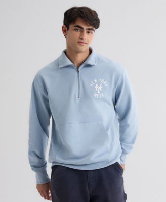 Men's New York Mets Iconic Quarter-Zip Relaxed-Fit Sweatshirt