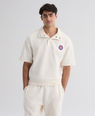 Men's Chicago Cubs Iconic Mock-Neck Short-Sleeve Relaxed-Fit T-Shirt